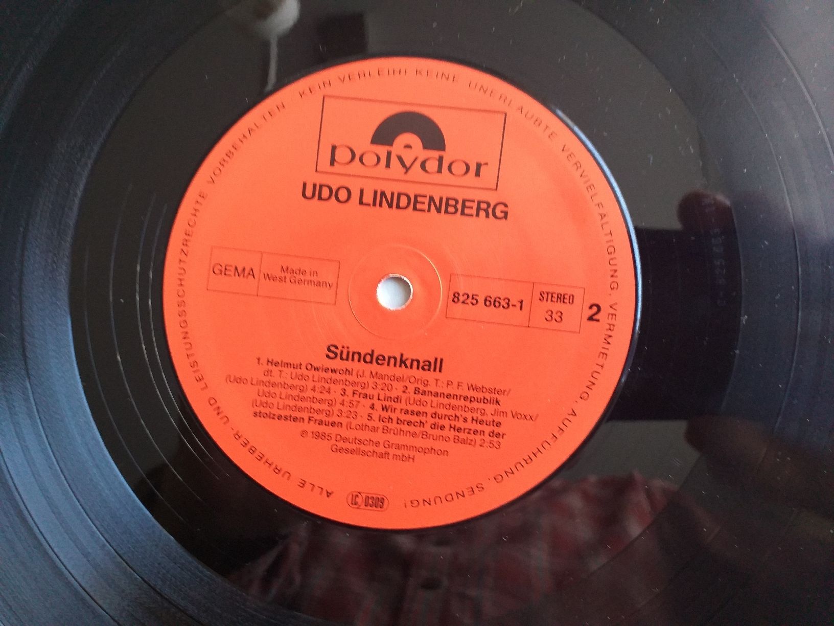 Dischi in vinile: Udo Lindenber "Sündenknall" – Usato da Zürich venduto da markus234 5