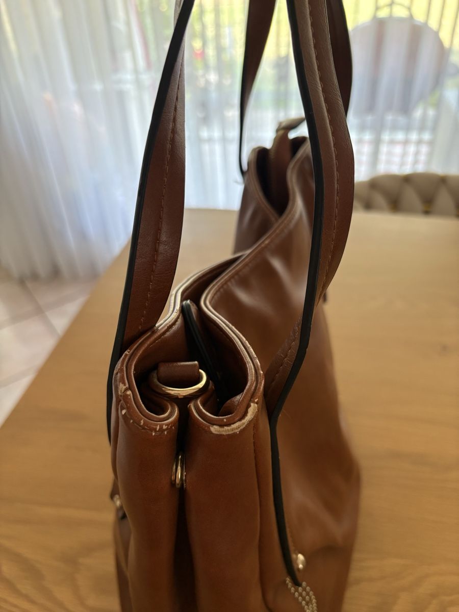 Taschen für Damen: Borsa a mano marrone con borchie – Gebraucht aus S. Antonino von LIKA91 4