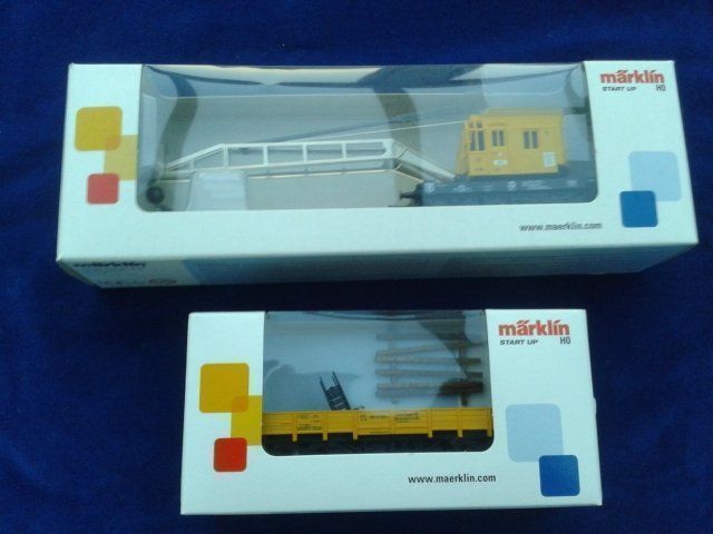 Märklin Start up 4671 - manual crane truck, yellow