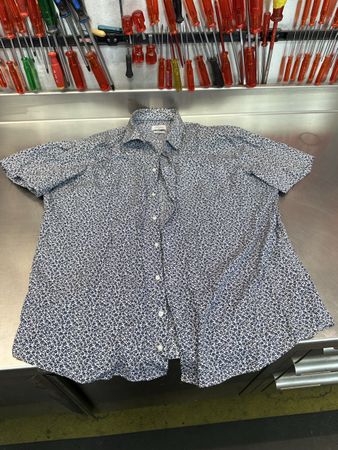 Herren Hemd Canda blau weiss gemustert