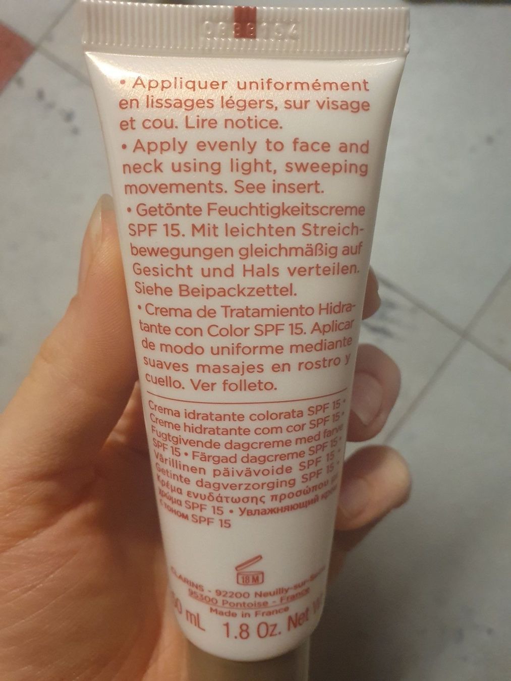 Clarins Cura del viso: Clarins creme de soins teintee desaltera – Usato da Moosseedorf venduto da Sonnenschein.. 1