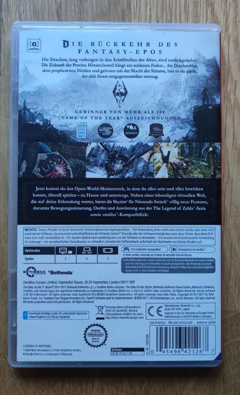 Jeux: Skyrim | Nintendo Switch – D'occasion à Langnau am Albis par lew_k2bg 1