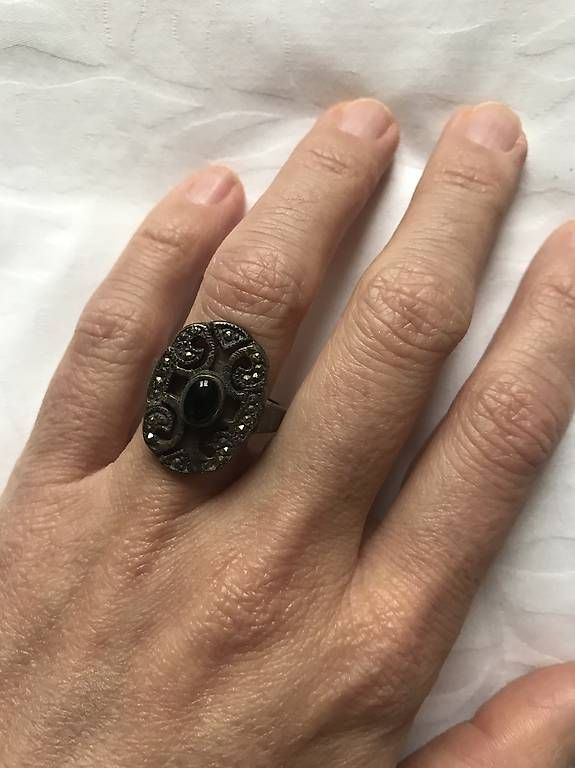 Anelli: Silberring mit Onyx  – Usato da Zürich venduto da kel_x6fk 3