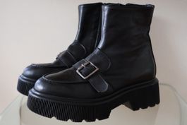 N8 Milano Stiefelette schwarz Leder Grösse 37