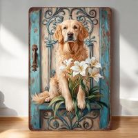 Plaque 30x20 chien Golden Retriever déco Hunde