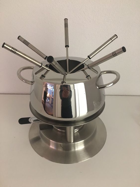 Landert Fleisch-Fondue Set + Rechaud 19/16 cm 2 l Edelstahl (Neu ...