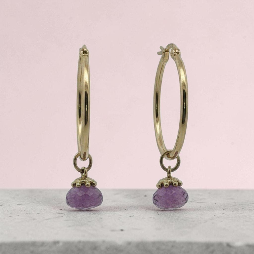Olga Ribler Orecchini pendenti & Orecchini a lobo: Set - Basic Edelstahl Creolen 30 mm mit Charms – Nuovo (secondo la descrizione) da Luzern venduto da Schmuckoutlet 1