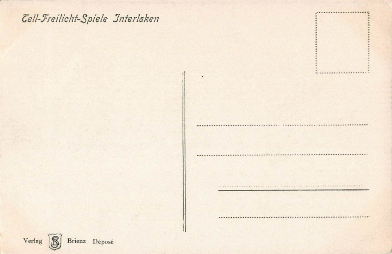 Ansichtskarten: 3x TELLSPIELE INTERLAKEN - alte Postkarten – Gebraucht aus Lufingen von TopAnsichtskarten 3