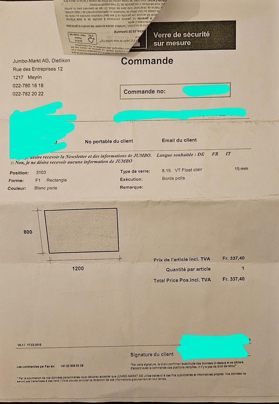 Tavoli: Tischplatte - plateau de table en verre – Usato da Zürich venduto da carmine04 2