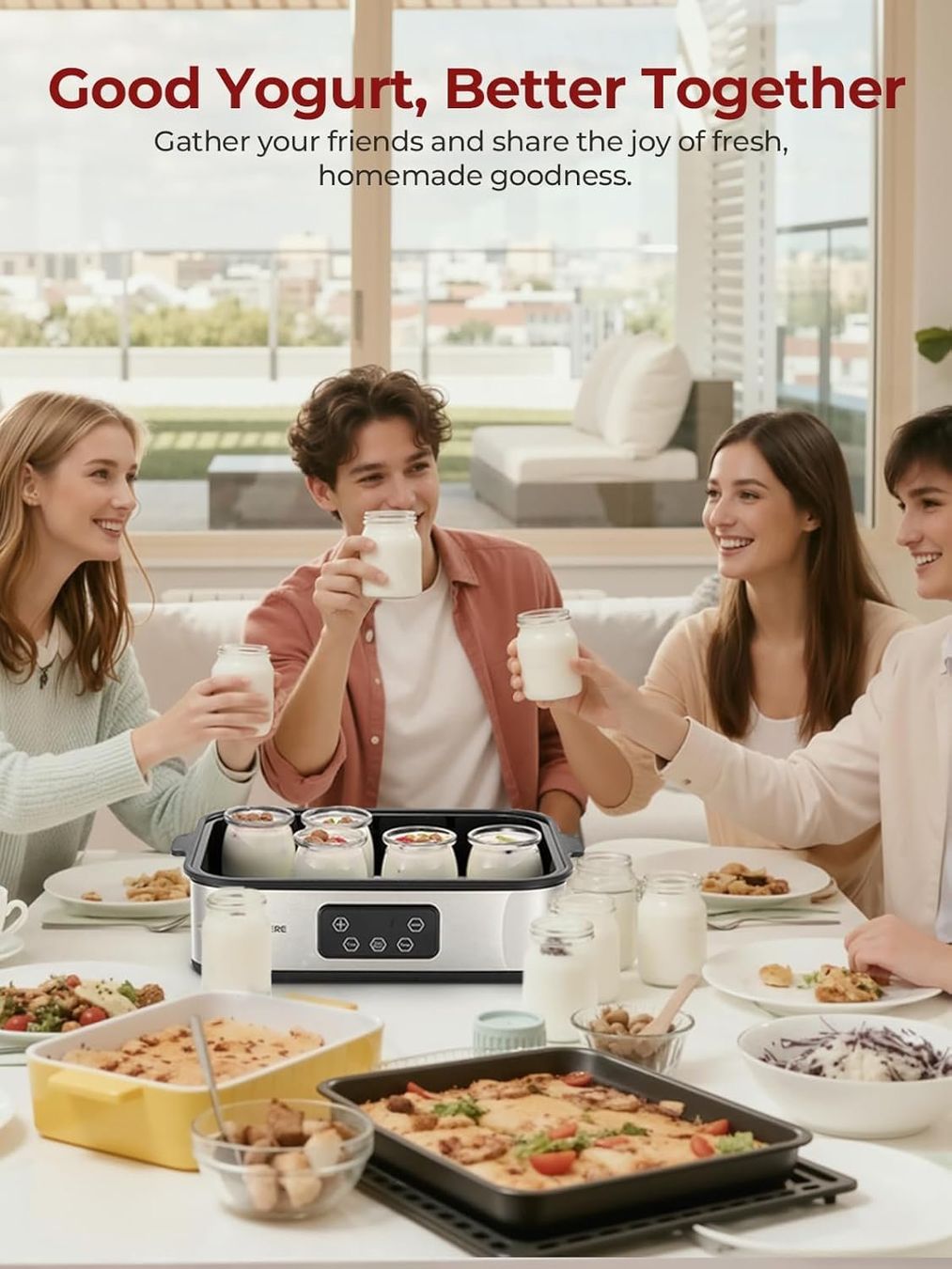 Elettrodomestici da cucina: Joghurtbereiter mit 8 Gläsern und Timerfunktion – Nuovo e nell'imballaggio originale da Herisau venduto da Senn24 8