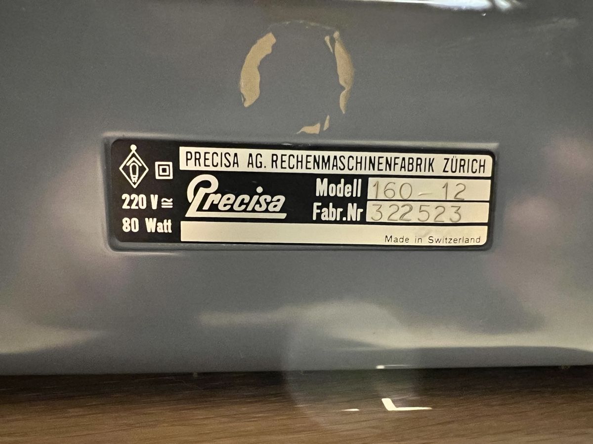 Toutes les machines: Vintage Rechenmaschine Precisa 160-12 – D'occasion à Neuenegg par Magosaurus 2