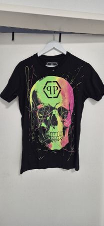 Philipp Plein T-Shirt Totenkopf Print Schwarz Grösse L