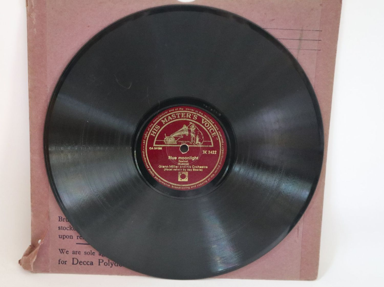 Dischi in vinile: Schellack Glenn Miller Kalamazoo / Blue Moonlight – Usato da Eschenbach SG venduto da Astalavista 3