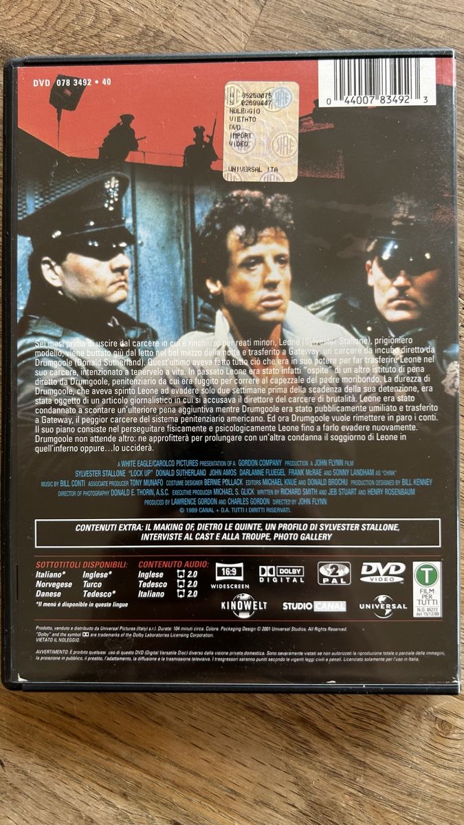 Tutti i DVDs: Lock-Up - Sylvester Stallone – Usato da Lugano venduto da bad_2t9b 1