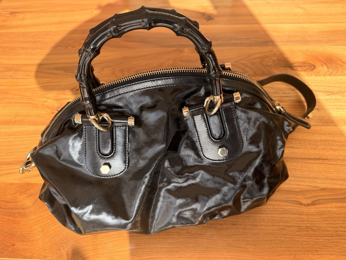Gucci Borse da donna: Gucci Handtasche Dialux Pop Bamboo Tote – Nuovo (secondo la descrizione) da Wilen (Sarnen) venduto da ElviraIseli