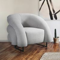 Premium Sessel CLARA Samtgewebe - Grau