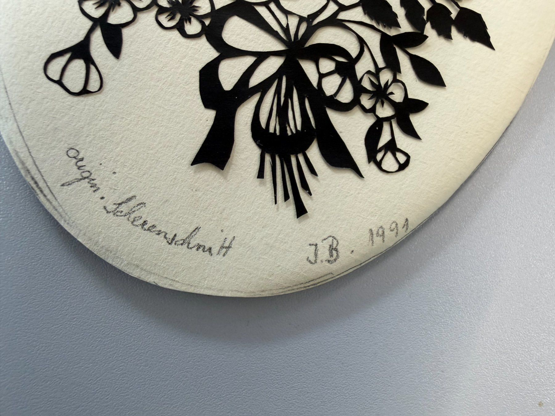 Arts picturaux & lithographies: Original Scherenschnitt "Blumenstrauss" (1991) – D'occasion à Sirnach par rfe_yx6v 1
