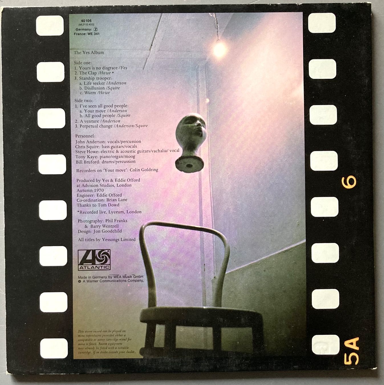 Dischi in vinile: YES - THE YES ALBUM – Usato da Poliez-Pittet venduto da Newtown-Records 1