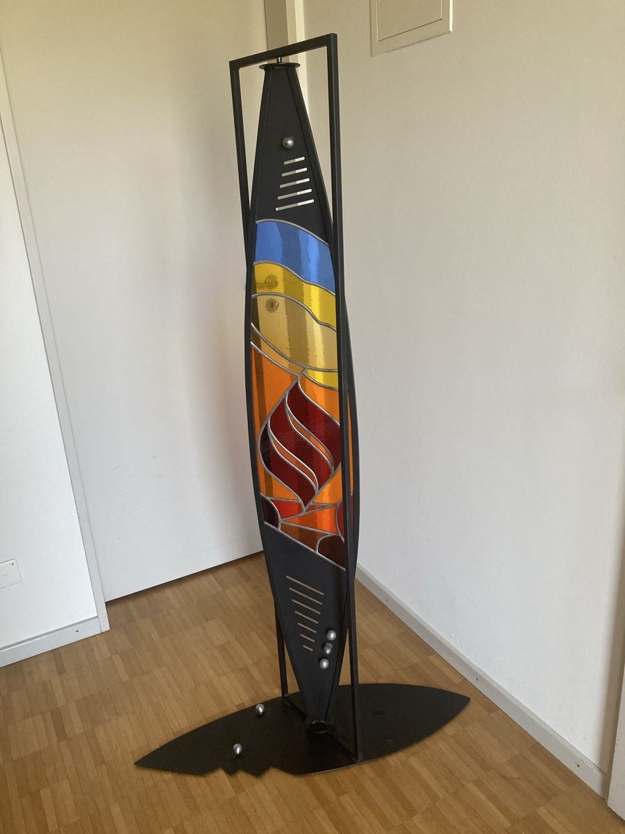 Skulpturen & Statuen: Glaskunst/Bleiverglasung Höhe 164 cm – Gebraucht aus Zwingen von Kult2000 2