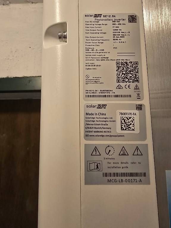 Inverter: Solar Edge SE10K SetAPP Wechselrichter 3 Phase String 10KW A – Usato da Ehrendingen venduto da Abacus1950