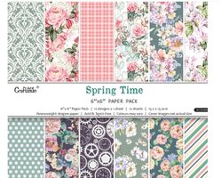 12 Blatt Design-Papier, Bastelpapier "Spring time"  NEU