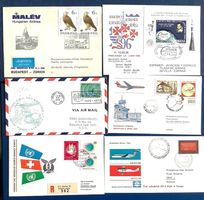 1966-1996 - Div.Erstflug Briefe mit Block ( Rumänien)