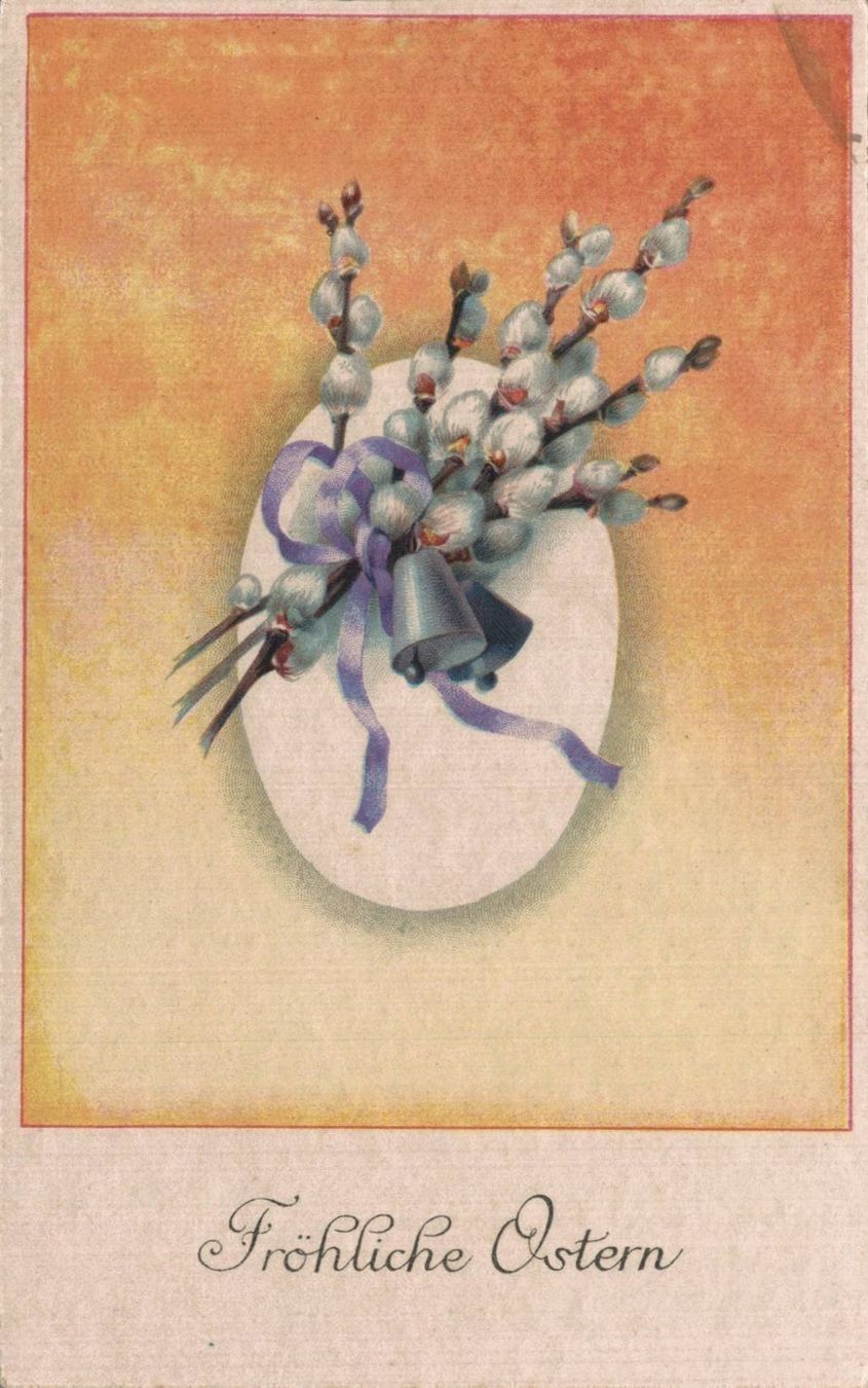Cartoline postali: Antike Osterkarte, "Fröhliche Ostern" – Usato da Luzern venduto da Kartenansicht