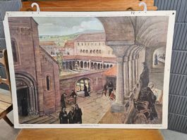 Otto Kälin Schulwandtafel Bild 72, Mitteralterliches Kloster