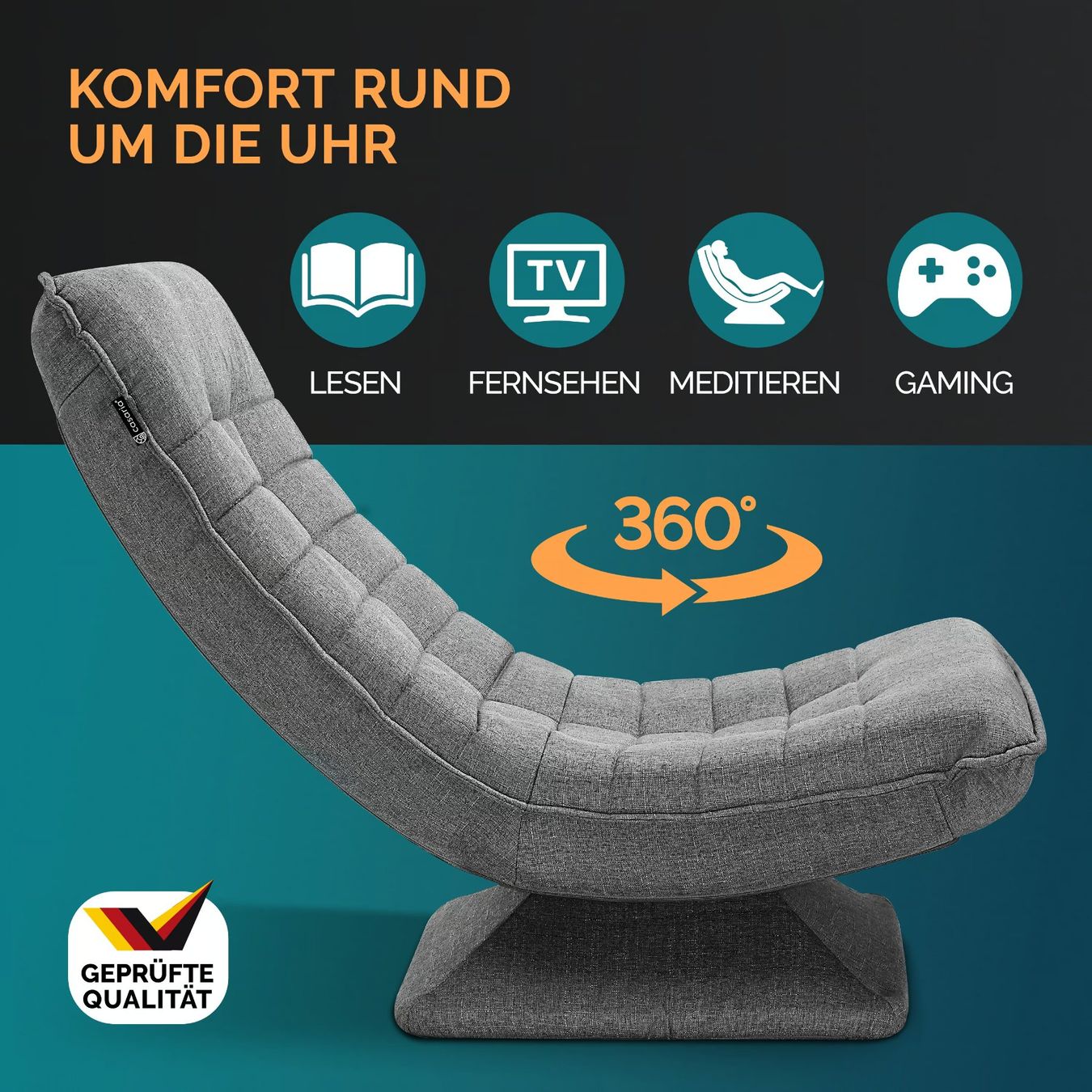 Poltrone: Relaxsessel Grau - Creme - Schwarz Stoff – Nuovo e nell'imballaggio originale da Winterthur venduto da aredo 2