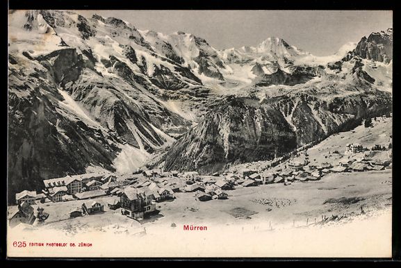 Ansichtskarten: Mürren, Dorfansicht mit verschneiter Be – Gebraucht aus Berlin von bartko-reher