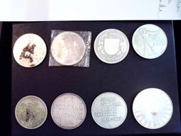 Lot de 8 Pièces et médailles Suisse en Argent 835 et 900e