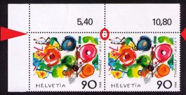 1988_769_Tinguely mit Abart "BREITER ZAHN" ! Eck-Paar **