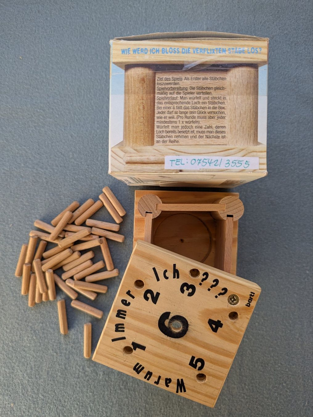 Spiele: Würfel Spiel "warum immer ich?" Holz – Gebraucht aus Goldingen von YouAreMySunshine