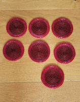 Glasuntersetzer aus Glasperlen rot