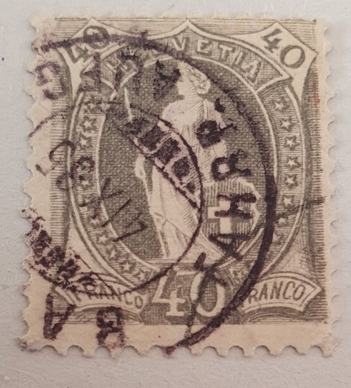 Tutti i francobolli: Stehende Helvetia 69A – Usato da Balgach venduto da SIMEON27