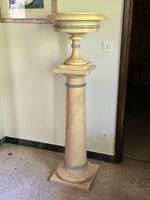 Colonna / piedistallo in marmo rosa, 140 cm, stile classico