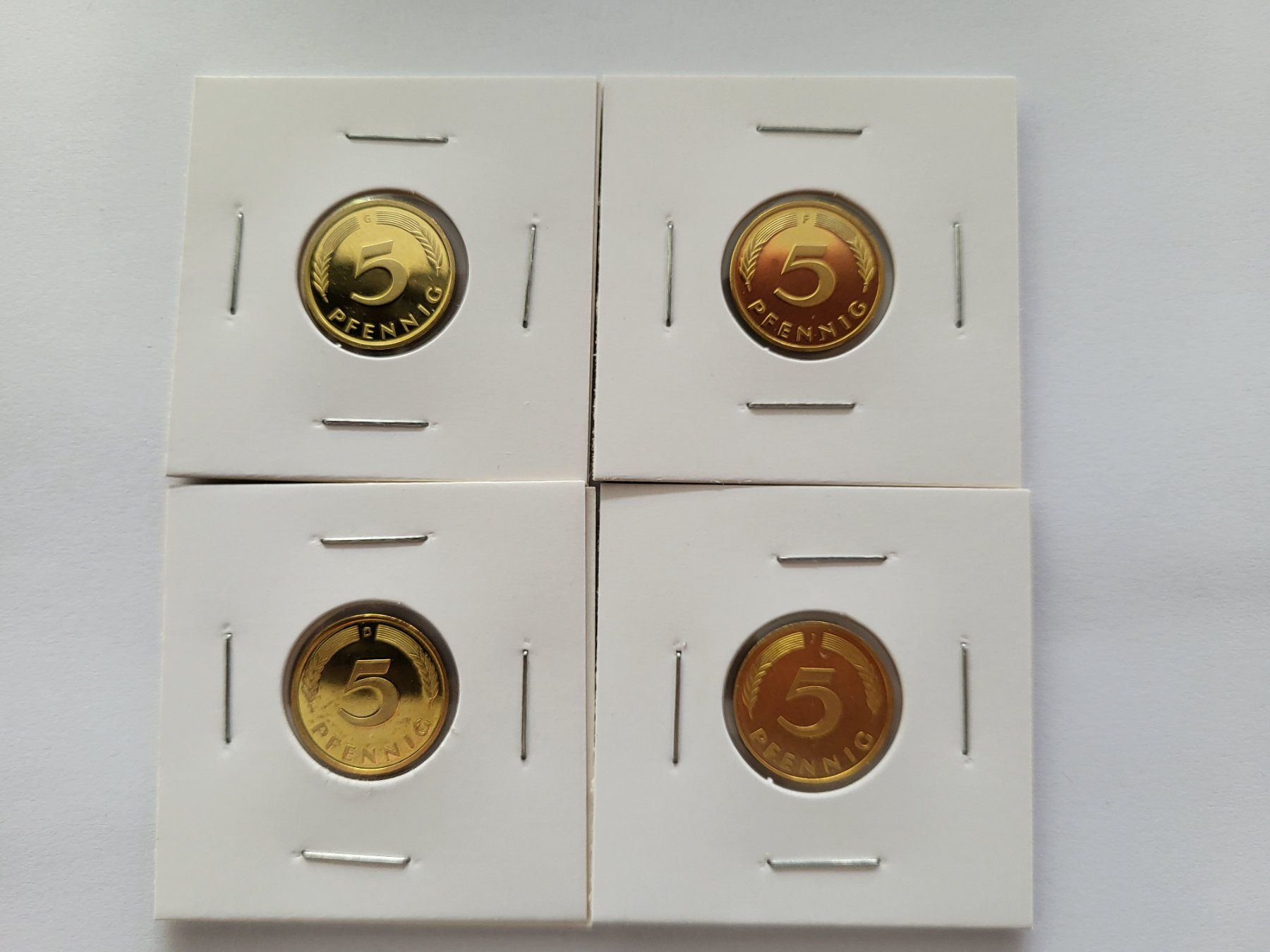 Alle Münzen: 5 Pfennig D-F-G-J 1987 PP – Neu (gemäss Beschreibung) aus Pravidondaz von LVtik