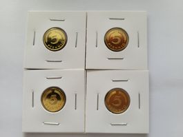 5 Pfennig D-F-G-J 1987 PP
