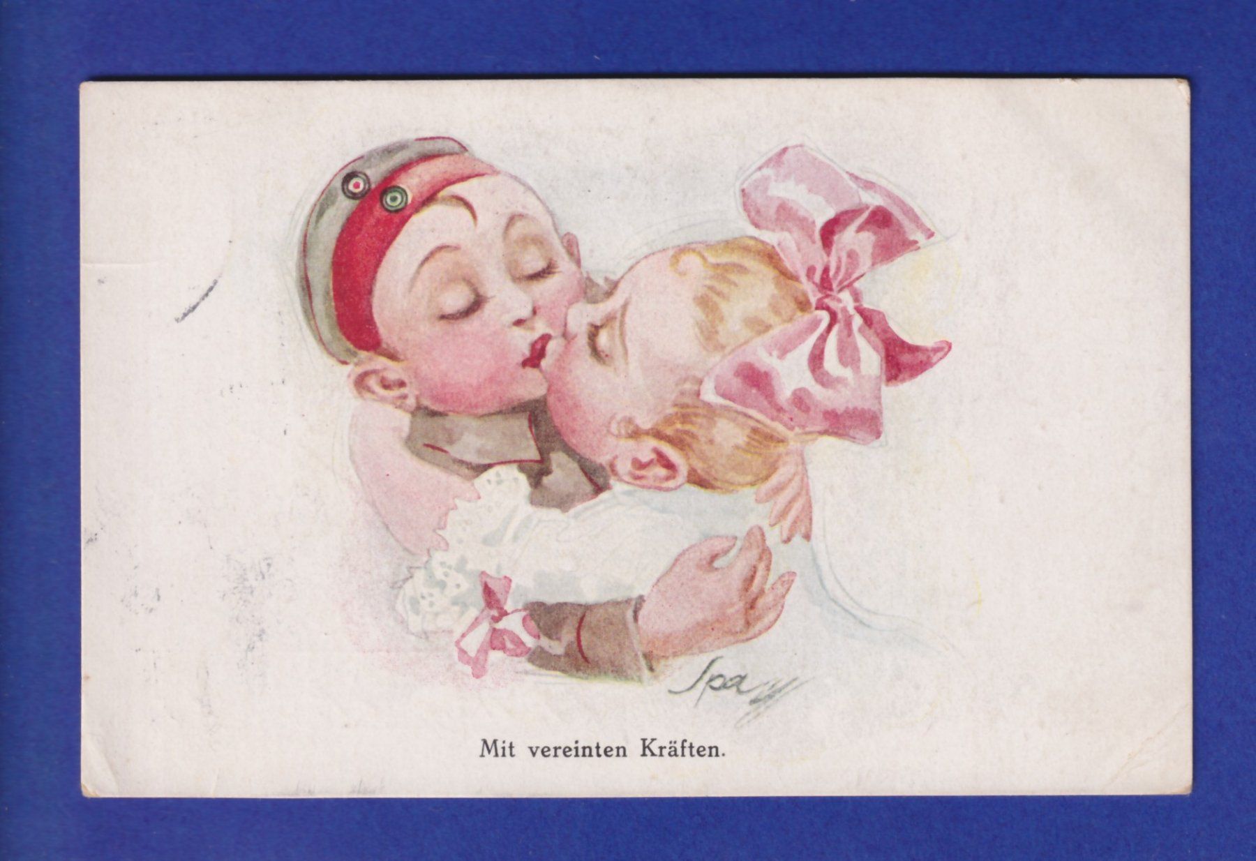 Cartoline postali: ENFANT - Baiser – Usato da Pully venduto da nicecards-shop