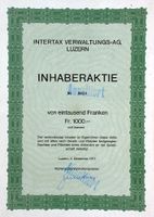 Intertax Verwaltungs-AG Luzern - 1971