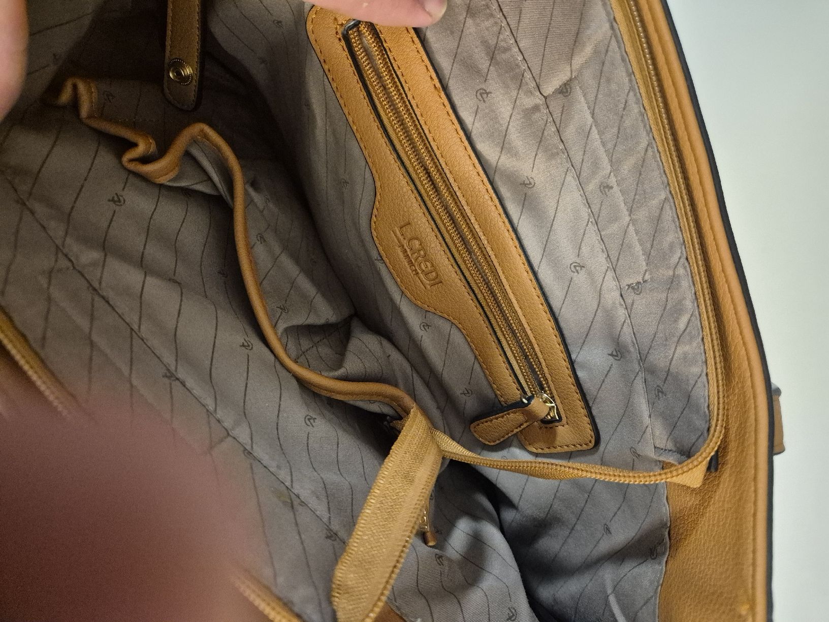 L.Credi Borse da donna: L. Credi Shopper, Handtasche, braun – Usato da Krauchthal venduto da MEWA01 2