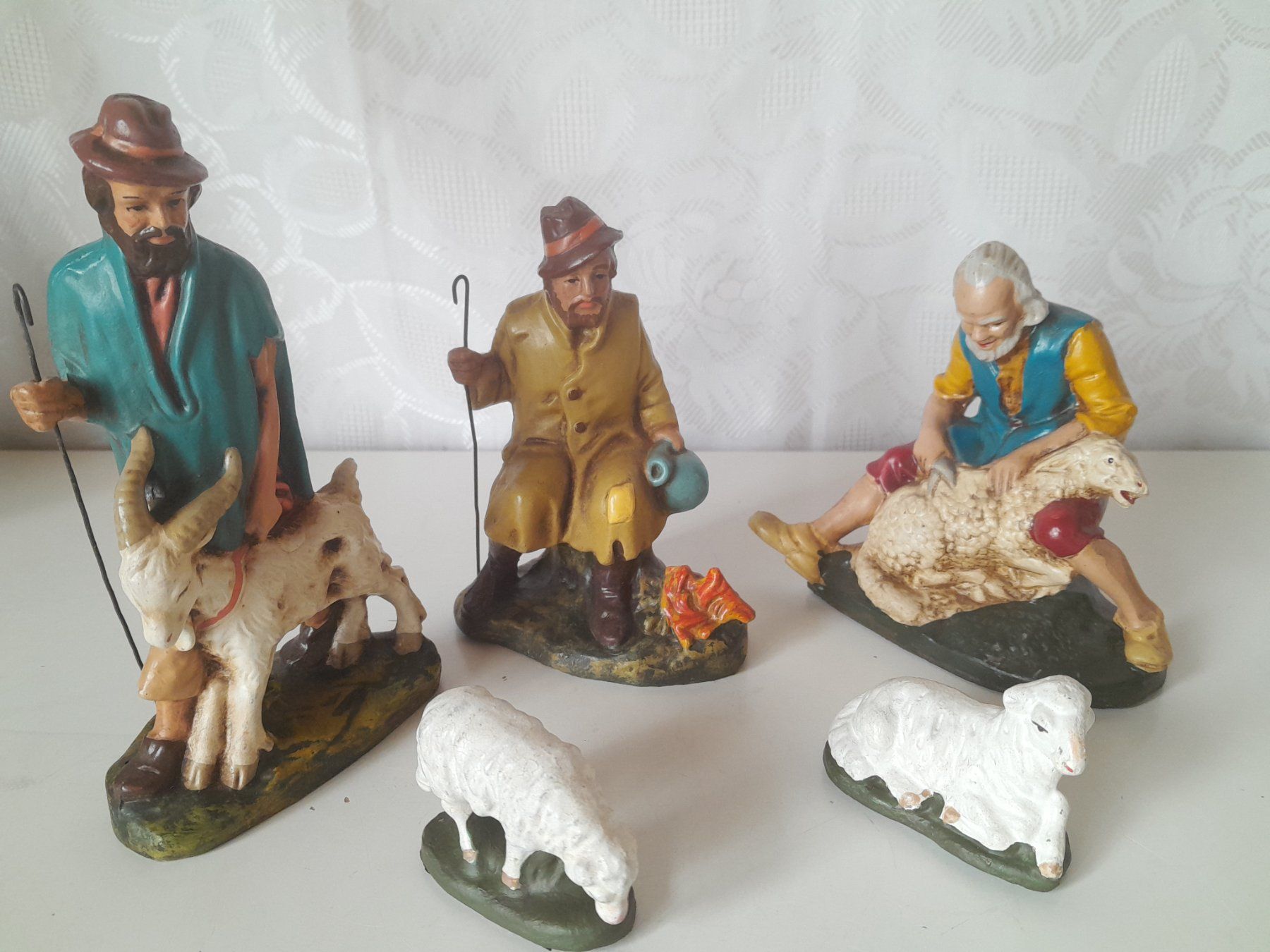 Figuren: Weihnachts Krippenfiguren, 16 teilig, 1962, US Zone-BRD – Gebraucht aus Schwarzenbach SG von utschu09 5