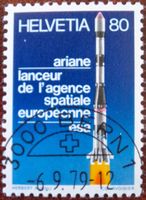 Timbre Suisse Ariane Lanceur ESA 1979 oblitéré BERN