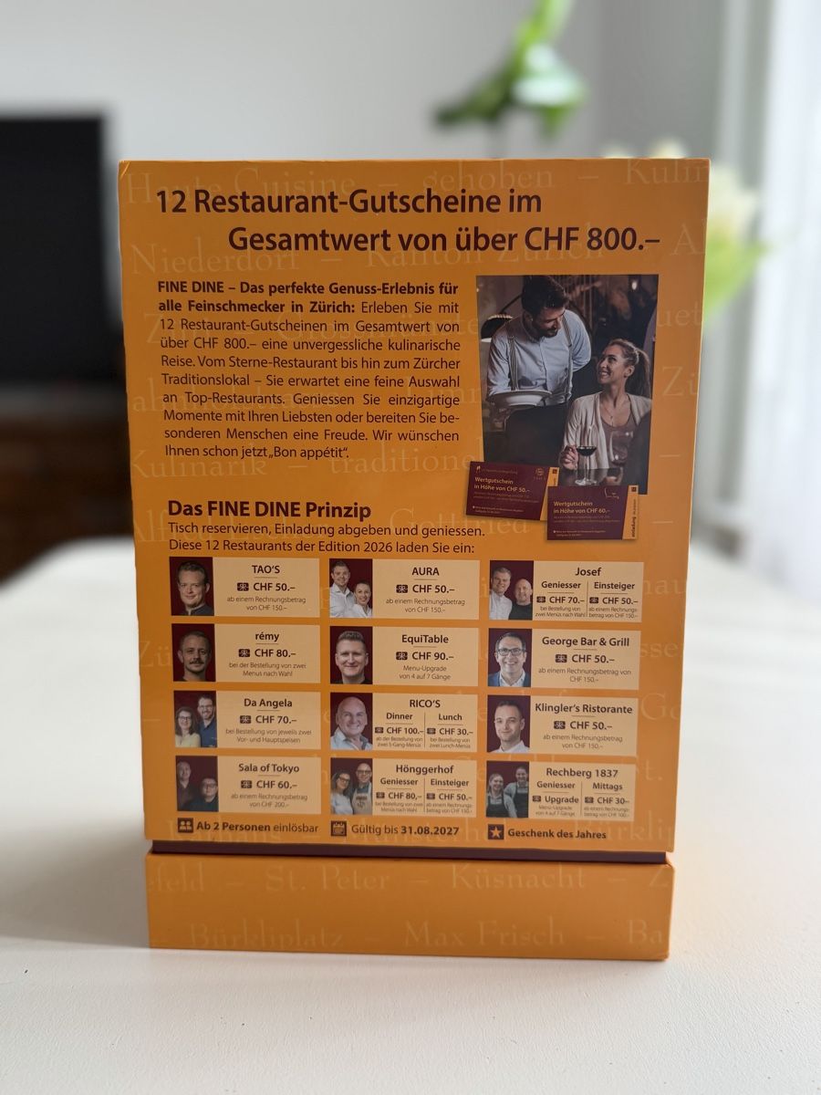Buoni: Fine dine Zürich – Nuovo e nell'imballaggio originale da Winterthur venduto da pla_gg7j