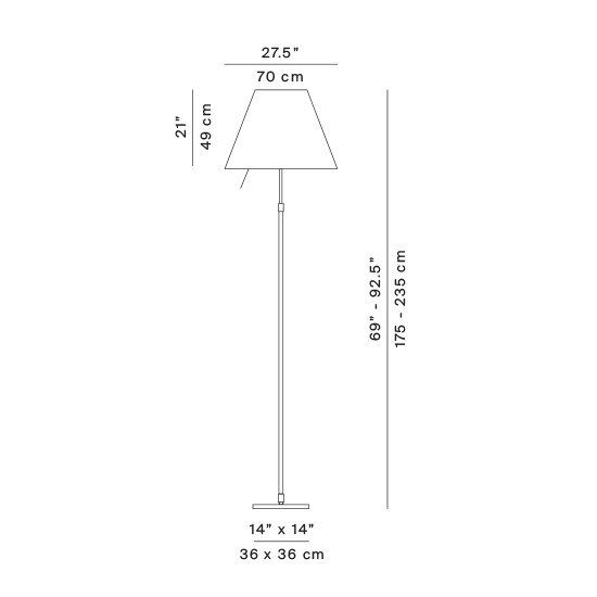 Luceplan Lampade: Luceplan D13 G/T GRANDE COSTANZA Stehleuchte – Nuovo e nell'imballaggio originale da Kaiserstuhl AG venduto da gmt2 3