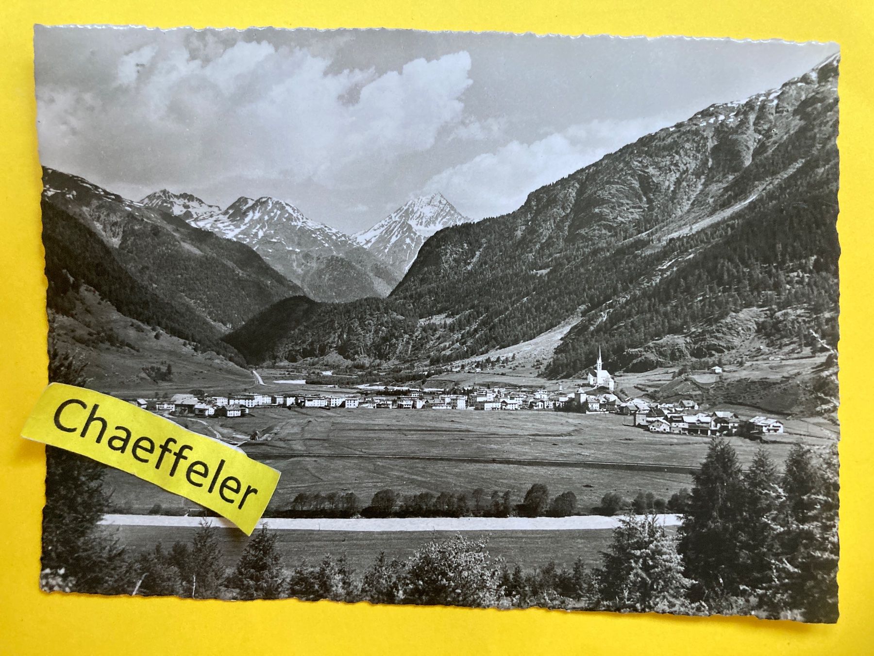 Cartoline postali: 1959 Zernez mit Piz Linard – Usato da Zürich venduto da Chaeffeler