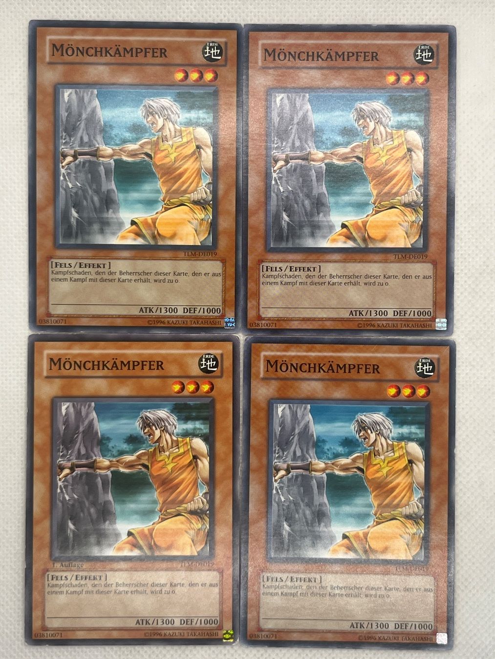 Yugioh Carte collezionabili: Mönchkämpfer Karte 4x TLM-DE019 – Usato da Hinterkappelen venduto da Kim1992
