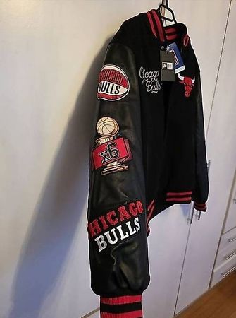 New Era Chicago Bulls bomberjacke (Leder) S-M (ORGINAL)
