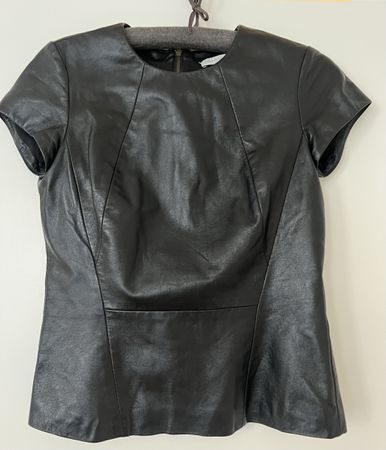 Charlotte Ronson Leather Top, Size 8, Excellent Condition!