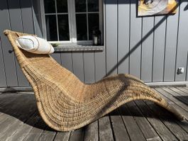 Liege Korbgeflecht mit Kissen gebraucht